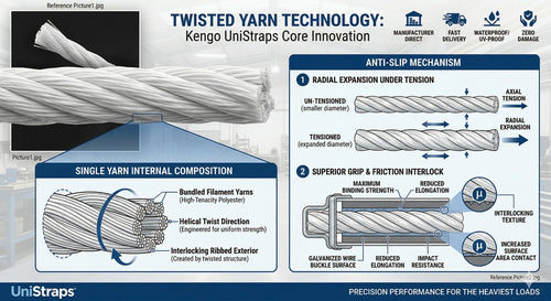 Kengo Secured UniStrap — Twisted Fibre Composite Strapping | DNV GL Certified